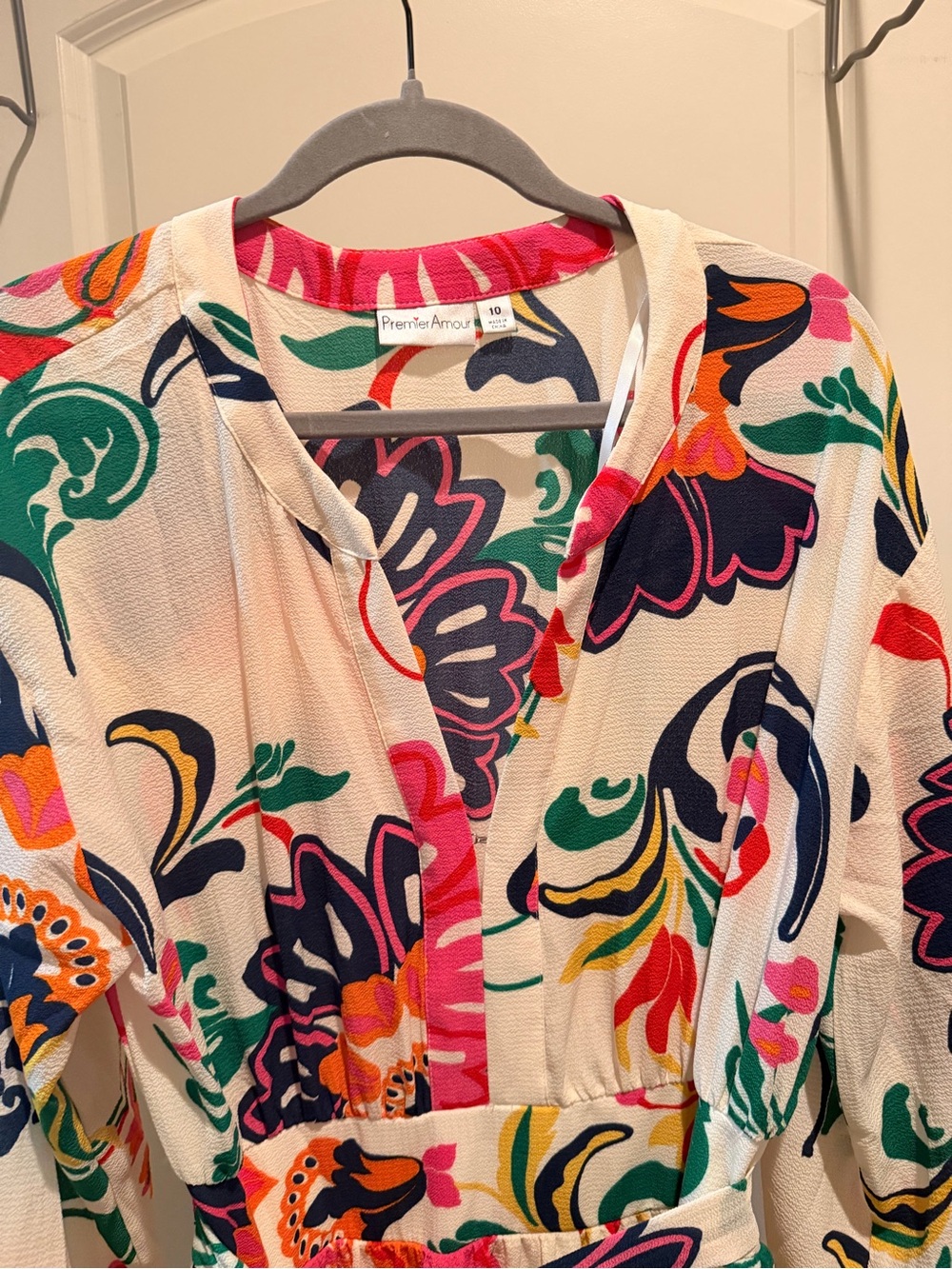 Premier Cream Maxi Dress with Multicolor Floral Print - Picture 2 of 7